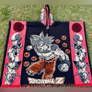 Goku adult alpaca poncho, one size handmade in Ecuador.